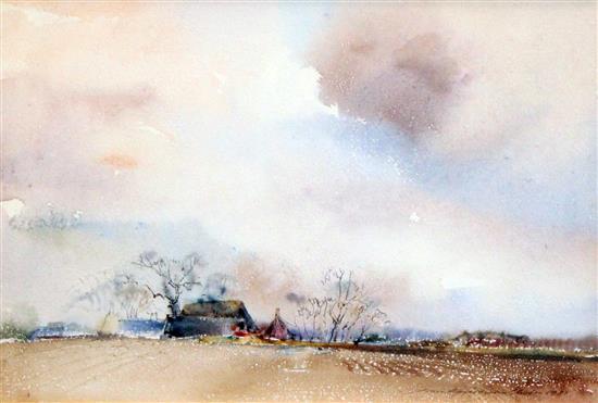 Ian Armour-Chelu (1928-2000) Winter shower clearing, 7 x 10.25in.